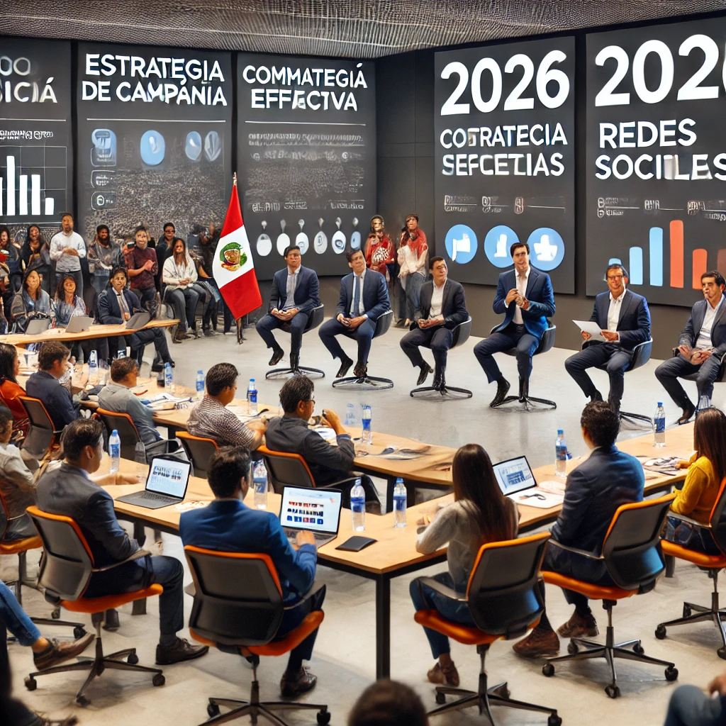 DALL·E 2025-03-07 17.52.33 - Un grupo de candidatos peruanos para las elecciones de 2026 recibiendo asesoría de campaña en una sala de conferencias moderna. Los asesores estratégi DALL·E 2025 03 07 17.52.33 Un grupo de candidatos peruanos para las elecciones de 2026 recibiendo asesoria de campana en una sala de conferencias moderna. Los asesores estrategi
