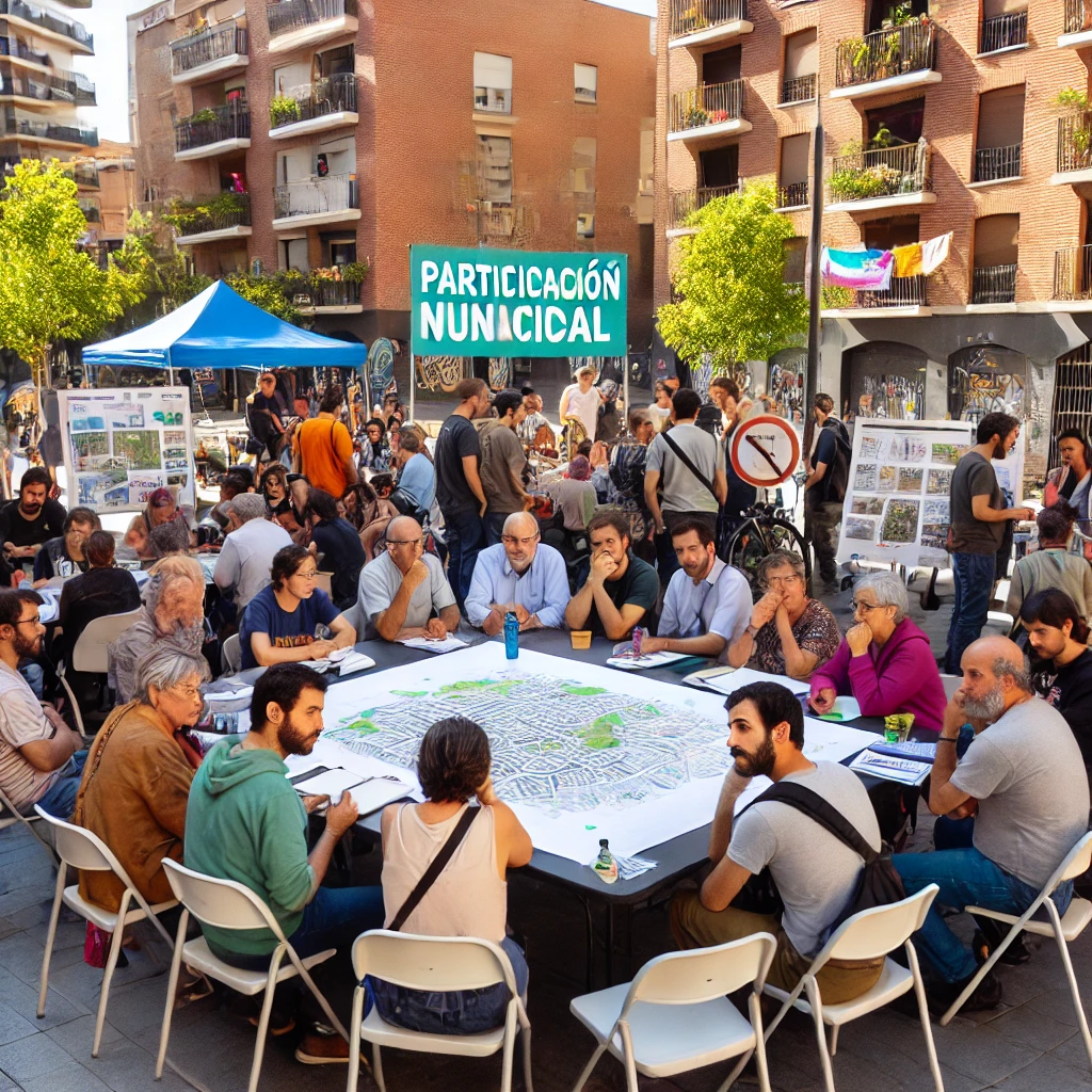 DALL·E 2025-03-07 18.28.06 - Una escena de interacción entre la comunidad y la municipalidad con una participación vecinal activa. En una plaza pública, ciudadanos de diferentes e DALL·E 2025 03 07 18.28.06 Una escena de interaccion entre la comunidad y la municipalidad con una participacion vecinal activa. En una plaza publica ciudadanos de diferentes e
